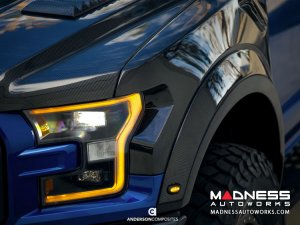 Ford Raptor Carbon Fiber Front Fender Flares - Type-OE  by Anderson Composites